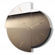 Orologio da parete in metallo con quadrante in vetro specchiato di design