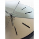 Orologio da parete in metallo con quadrante in vetro specchiato di design