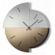 Orologio da parete in metallo con quadrante in vetro specchiato di design