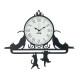 Orologio da parete in metallo con gatti decorativi