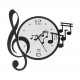 Orologio da parete moderno con chiave e note musicali