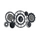 Orologio da parete grande ingranaggi decorativi stile industriale Fuso Meccano