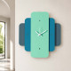 Orologio da parete moderno in metallo colorato design geometrico