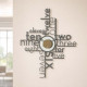 Orologio da parete moderno in metallo con design tipografico creativo