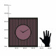 Orologio da parete compatto in metallo con design geometrico e stile moderno
