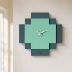 Orologio da parete quadrato moderno con design geometrico sovrapposto