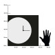 Orologio da parete quadrato in metallo dal design minimal e geometrico
