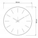 Orologio da parete rotondo in metallo con quadrante in vetro di design