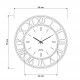 Orologio da parete rotondo in metallo con quadrante in vetro specchiato