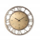 Orologio da parete rotondo in metallo con quadrante in vetro specchiato