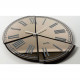 Orologio da parete rotondo in metallo con quadrante in vetro specchiato