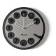 Orologio da parete rotondo dal design vintage con numeri in rilievo