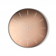 Orologio da parete rotondo piccolo in metallo con quadrante in vetro di design