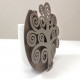 Porta umidificatore in metallo e vaschetta in ceramica di design