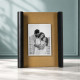 Portafoto da tavolo dal design moderno con cornice in metallo
