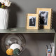 Portafoto da tavolo dal design moderno con cornice in metallo