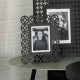 Portafoto da tavolo dal design moderno con cornice in metallo