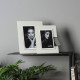 Portafoto grande da tavolo di design con struttura in metallo