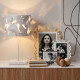Portafoto grande orizzontale in metallo di design