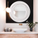 Specchio da parete rotondo in metallo dal design moderno ed elegante
