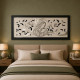 Capezzale con decori in rilievo moderni e dettagli foglia argento 155x65