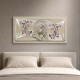Capezzale Maternità in rilievo moderno decori materici e foglia argento 120x60