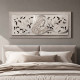 Capezzale moderno con decori in rilievo e dettagli foglia argento 155x65