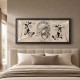 Capezzale moderno Maternità in rilievo decori materici e foglia argento 120x60