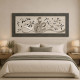 Capezzale Sacra Famiglia decori in rilievo in resina e foglia argento 155x65