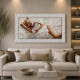 Quadro con cornice argento figurativo con glitter strass e brillanti 100X50