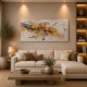 Quadro con tema in rilievo 3d moderno decori materici e foglia oro 120X60