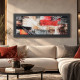 Quadro in legno tema astratto moderno in rilievo dettagli in argento 120X60