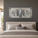Quadro per camera da letto con crocifisso in stile moderno 120x60