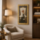 Stampa con cornice oro moderna decori materici con brillanti e strass 51x86