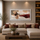 Stampa figurativa con cornice argento glitterato con trass e brillanti 116x66