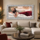 Stampa figurativa con cornice argento glitterato con trass e brillanti 156x86