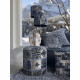 Cuscino dalle linee moderne in velluto 60x60 Jacquard