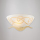 Applique da parete classica con struttura in metallo e diffusore in vetro