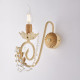 Applique lampada da parete in metallo con strass dalle linee classiche