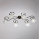 Illuminazione da soffitto grande dalle linee classiche diffusori in vetro