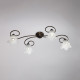 Illuminazione da soffitto media dalle linee classiche diffusori in vetro