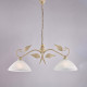 Lampadario classico in metallo con doppio diffusore lineare in vetro