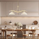 Lampadario classico in metallo e doppio diffusore lineare in vetro