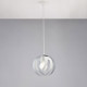Lampada a sospensione con struttura e diffusore in metallo dal design moderno