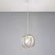 Lampada a sospensione con struttura e diffusore in metallo dal design moderno