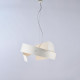Lampada a sospensione con struttura e paralume in metallo dalle linee moderne