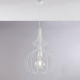 Lampada a sospensione con struttura in metallo dalle linee moderne
