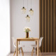 Lampada a sospensione in metallo con 3 diffusori in vetro dal design moderno