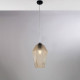 Lampada a sospensione in metallo con diffusori in vetro dal design moderno