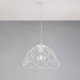 Lampada a sospensione moderna con struttura e diffusore in metallo